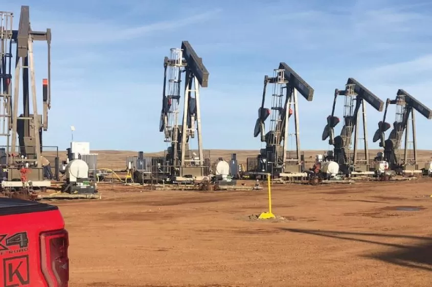 Cropped Well Site In The Bakken In North Dakota 01